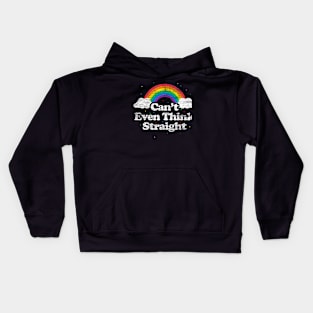 Cant Even Think Straight Lgbt Gay Pride Month Lgbtq Kids Hoodie
